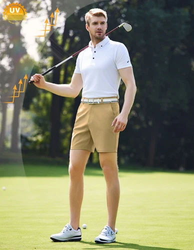 Pantalones cortos de golf ligeros para hombre 15 colores bolsillos delanteros planos pantalones flexibles de secado rápido - Imagen 50 de 51