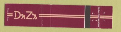 Matchbook Cover - D&Z's Tampa FL restaurant 12 Strike
