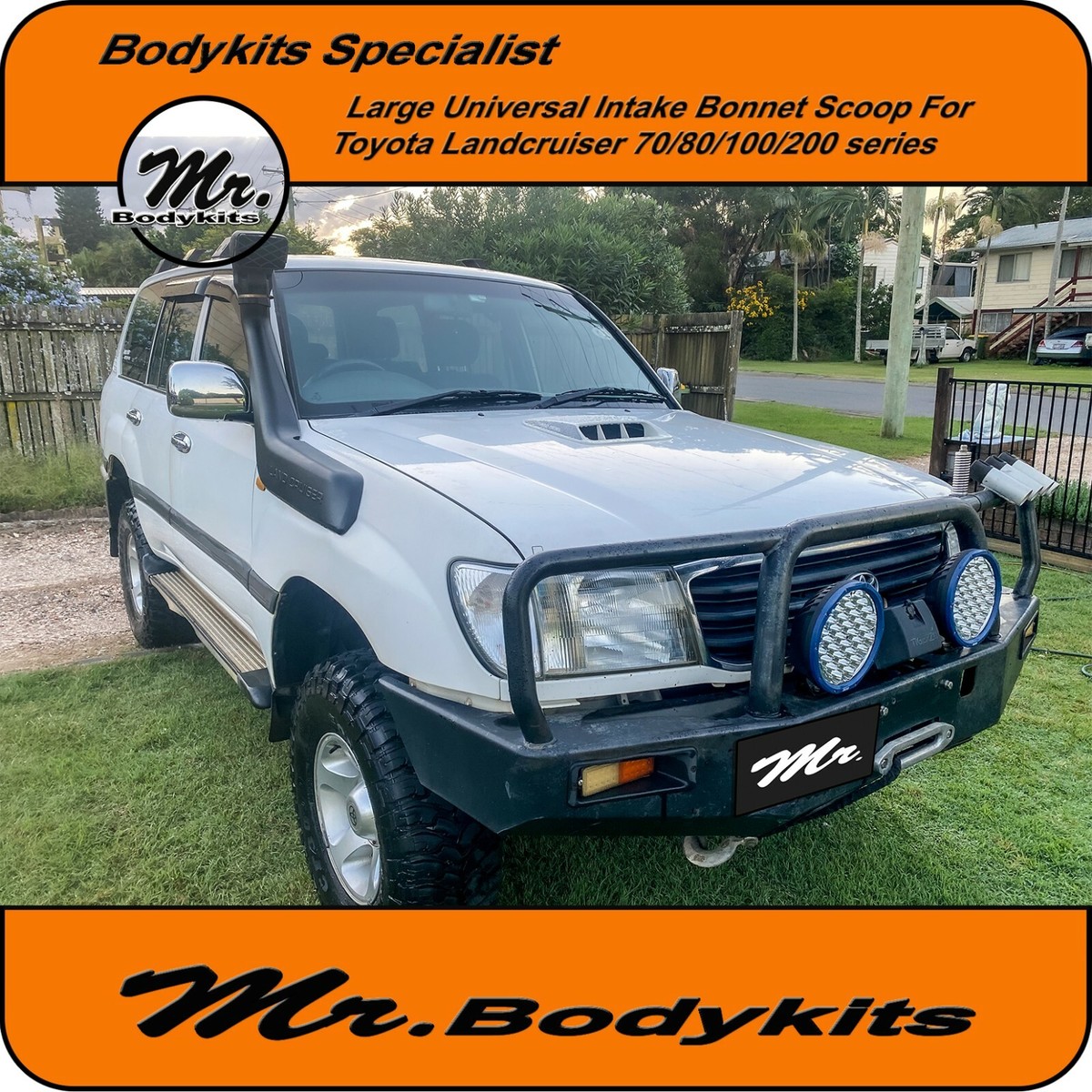 LARGE UNIVERSAL INTAKE BONNET SCOOP FOR TOYOTA LANDCRUISER 80/100