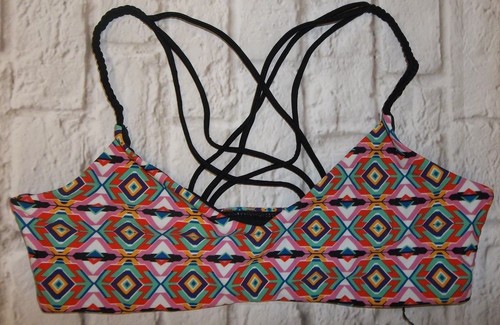 NEW ME To WE Pacsun bikini donna top piccolo multicolore nero perizoma nuovo con etichette 4739 - Foto 3 di 9