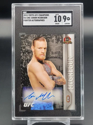 2015 Topps UFC Champions Auto Fighter Conor McGregor Autograph SGC 9/10
