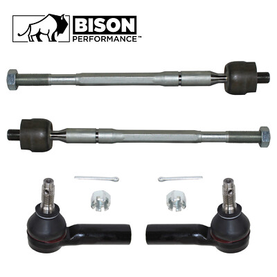 Bison Performance 4pcs Inner Outer Steering Tie Rod End Kit For Tacoma RWD