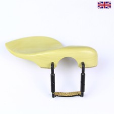Finest Quality White Boxwood Violin Chinrest black clamp - Strad Model