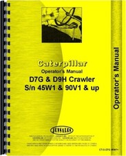 Manuale Operatore Proprietario Cingolato Caterpillar D7G D9H