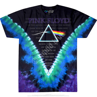 Pink Floyd-темная сторона луны V-пирамида - 2 SD галстук краситель рубашка ...