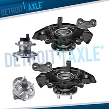 FWD Front Steering Knuckles Rear Wheel Hub and Bearings Kit for Toyota Sienna