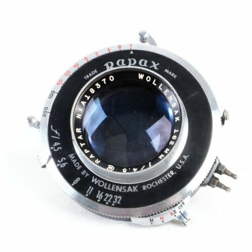 Wollensak 135mm f/4.7 Raptar Lens w/ Wollensak Rapax Synchromatic