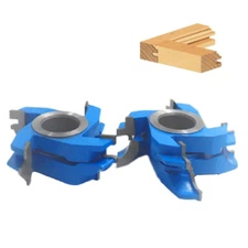 4pcs Shaper Cutter Set Stile & Rail Concave Carbide Tipped w/ 4-wing  Adjustable