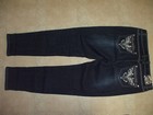 MISS CHIC Jeans Blue Denim Rhinestone/Stud detail Women 12/13 30 X 32 — photo 4