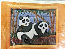 Peking Pandas Needlepoint Kit The Creative Circle 1425 Long Stitch 8"x10"