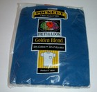 Fruit Of The Loom Pocket T Shirt Sz M 1996 90's Blue 50/50 Single Stitch NOS NEW