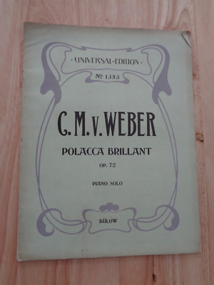 Universal Edition, No. 1353: C.M.v. Weber Polacca Brillant Op. 72 Piano Solo SC