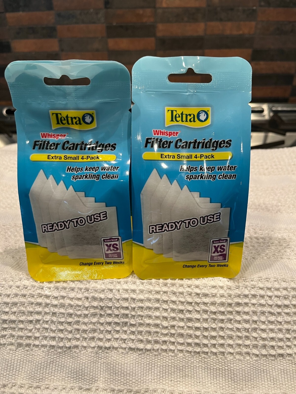 NEW 2 Tetra Whisper XS Filter Cartridges Extra Small 4Pack (8) Filters