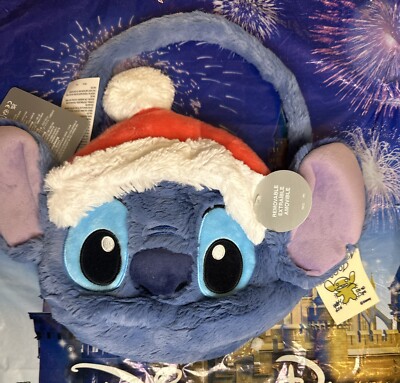 Disney Santa Stitch Plush Christmas Holiday Purse Bag