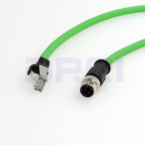 Câble blindé Ethernet étanche M12 4 broches code D mâle vers RJ45 - longueur personnalisée - Photo 4/5