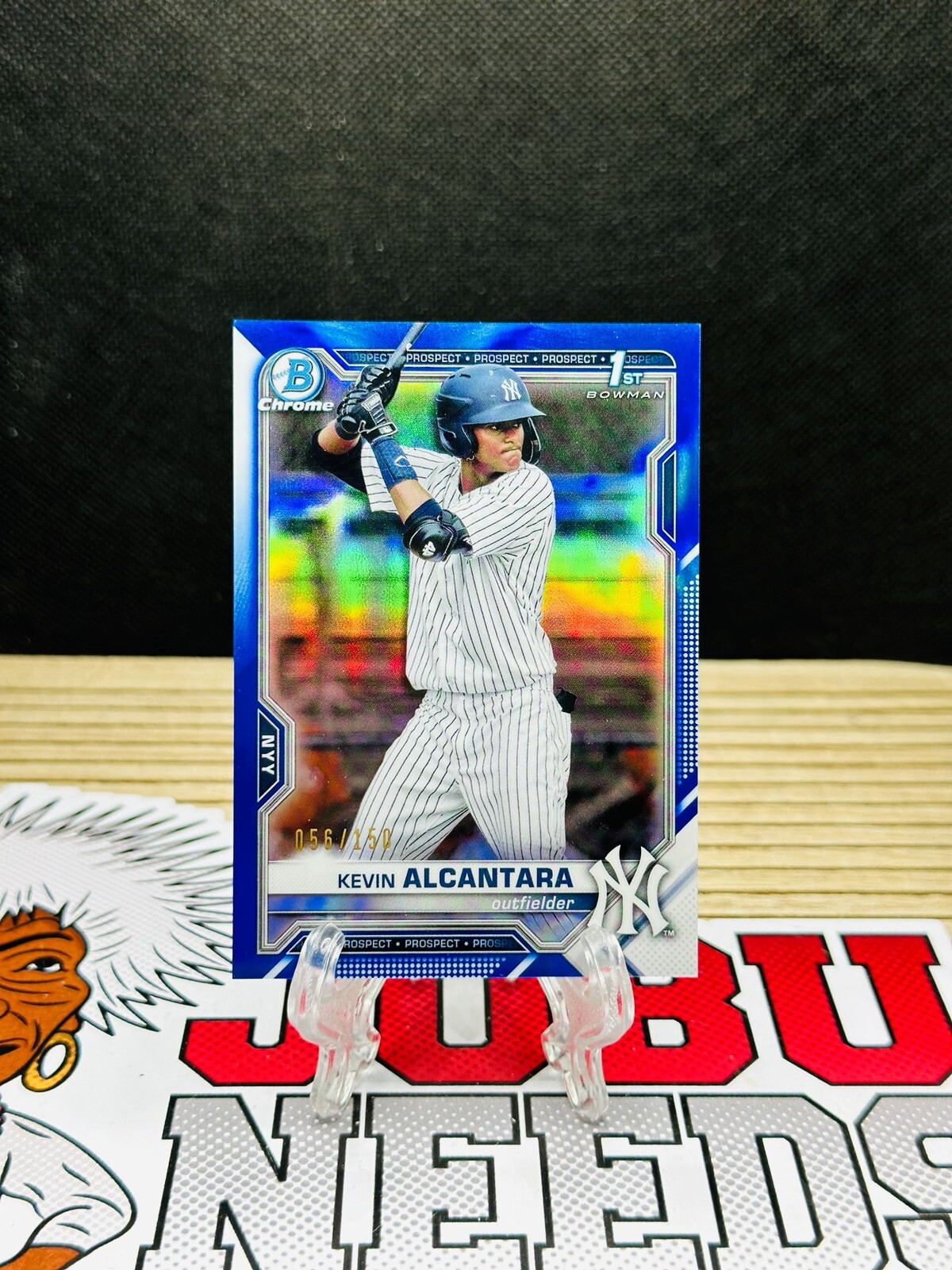 2021 Bowman Chrome Blue 1st Prospects #BCP-97 Kevin Alcantara RC /150