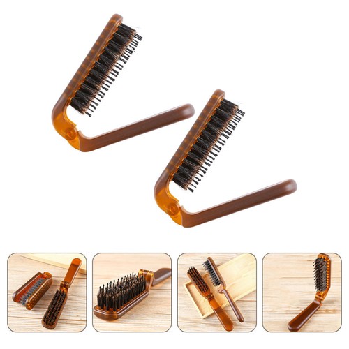 2 Pcs Reisekamm Mann Klappe Haarbürste Reisehaarbürste Zusammenklappbar - Bild 12 von 12