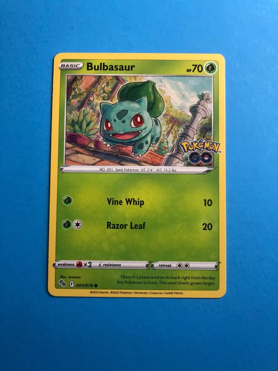 Bulbasaur pokemon card  Pokemon go cards, Pokemon, Pokémon tcg