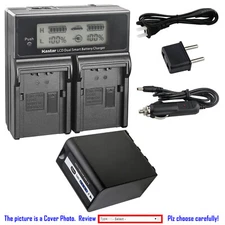 Kastar Battery LCD Dual Fast Charger for Panasonic VBR118G AG-CX350 4K Handheld