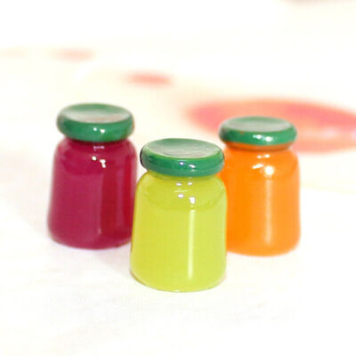 24PC Dollhouse Miniatures Food 1:12 Scale Fruit Jam Honey Kitchen Accessories