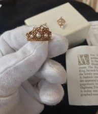Royal Crown Tiara Ring With Matching Earrings