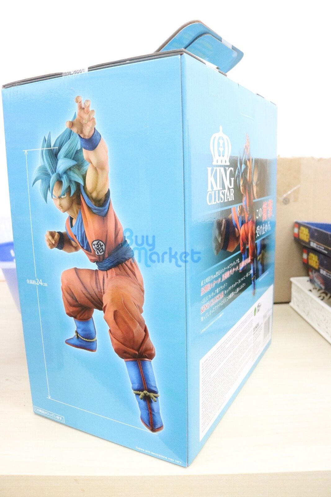 Boneco Dragon Ball Super Goku Super Saiyajin Blue Big Size King Clustar  Bandai Banpresto