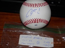 CHARCER BURKS CHICAGO CUBS ROOKIE AUTOGRAPHED NEW BASEBALL # 2