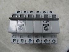   2 ALLEN BRADLEY 7 AMP CIRCUIT BREAKER 3 POLE 480 VAC 1492-CB3-G070 LOT OF 2