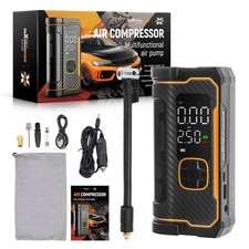 Compresseur d'Air 160 PSI for Voiture Vélo Moto Ballon Portable LED 18L/min