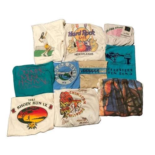 Lot Shirts Tee Graphic Mixed Wholesale Bundle Vtg Single Sti 1980s vintage concert t-shirt, vintage, single stitch, B+ condition