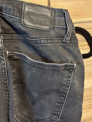 Levi's Mile High Super Skinny High Rise Black Dark Wash Denim Jeans Women's 29