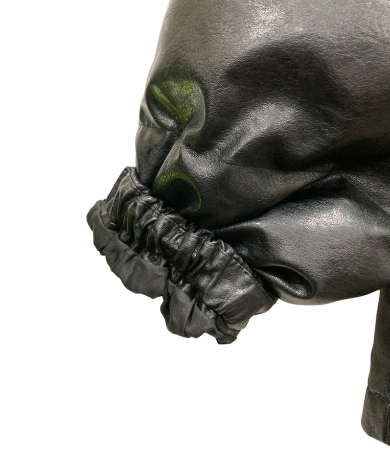 FUBU ECO LEATHER PUFFER JACKET Size: L Black Men Auth from JAPAN - Image 4 of 4