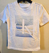 Calvin Klein Boys 3T 2pc White Logo Tee Light...