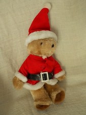 Eden Toys Paddington Bear Christmas Plush Red Coat Hat 1983 Vintage