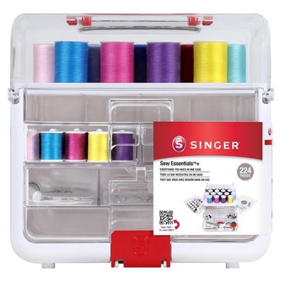 SINGER Sew Essentials Sewing Kit & Storage Case 224 Pieces Complete Set
