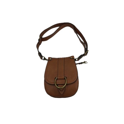 Simply Noelle Brown Vegan Leather Convertible Crossbody Bag Boho Festival