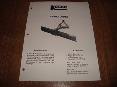 Vintage Kasco Rear Blade Box Scraper Rock Rakes Advertisement Single Page