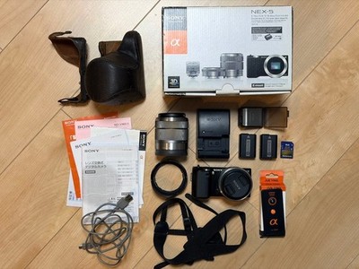 Sony NEX-5 Double Lens Kit with Accessories, Remote, Battery From Japan