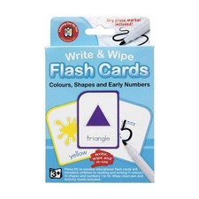LCBF Write and Wipe Colours Shapes and Early Numbers Flash Cards Ages 3 and Up