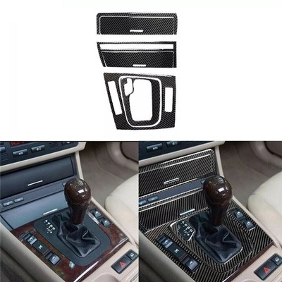 6pcs Carbon Fiber Interior Shift Center Console Fits BMW 3 Series E46 1998-05