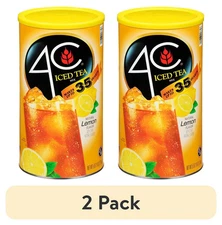 4C Lemon Iced Tea Mix, 35-Qt. (82.6 oz) - (2 Pack) Refreshing Citrus Flavor,fast