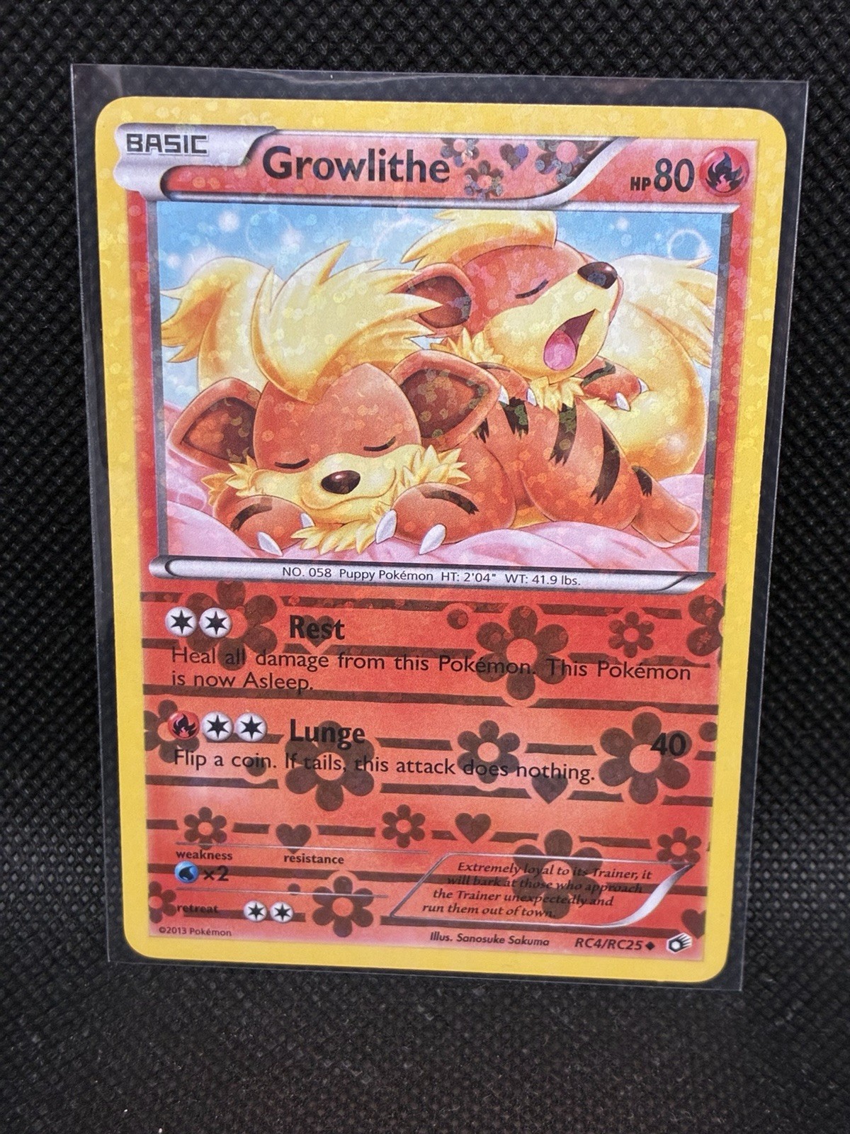 Growlithe Holo RC4/RC25 Legendary Treasures: Radiant Collection LP