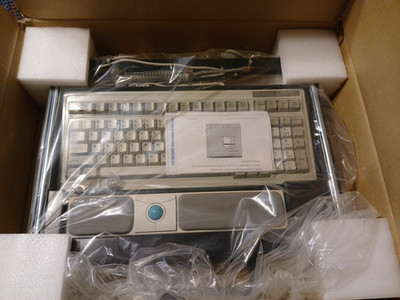 Rack-mount industrial keyboard PIK-215A-KTS BLACK 101-key & Trackball