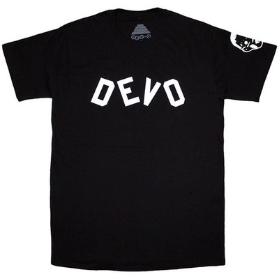 Official Devo  Booji Boy  Black Regular Fit Crew Neck T-Shirt - Small