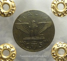 Vittorio Emanuele III° - 5 Cent Impero 1943 XXI - RARA - Periziata  FDC / UNC