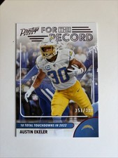 2023 Panini Prestige - For the Record Austin Ekeler #11 Xtra Points Red /399