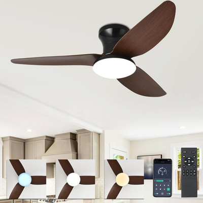 Deckenventilatoren mit Beleuchtung und Fernbedienung, 100cm Deckenventilator mit Lampe, 3000K-6500K