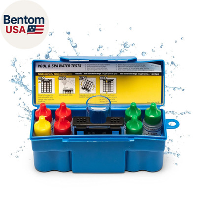 K-1003 OTO, 6-In-1 Pool Test Kit for for Total Chlorine, Bromine, Ph, Acid & Bas