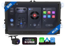 9" Autoradio Radio für VW Golf 5 6 8+128 Octa Core CarPlay Navigation 4G EQ WiFi
