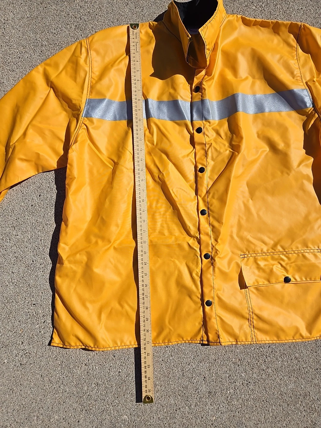Heavy Weight Hi-Vis Reflective Slicker Jacket (Yellow) Made In USA, NWOT π₯ - product detail image 8